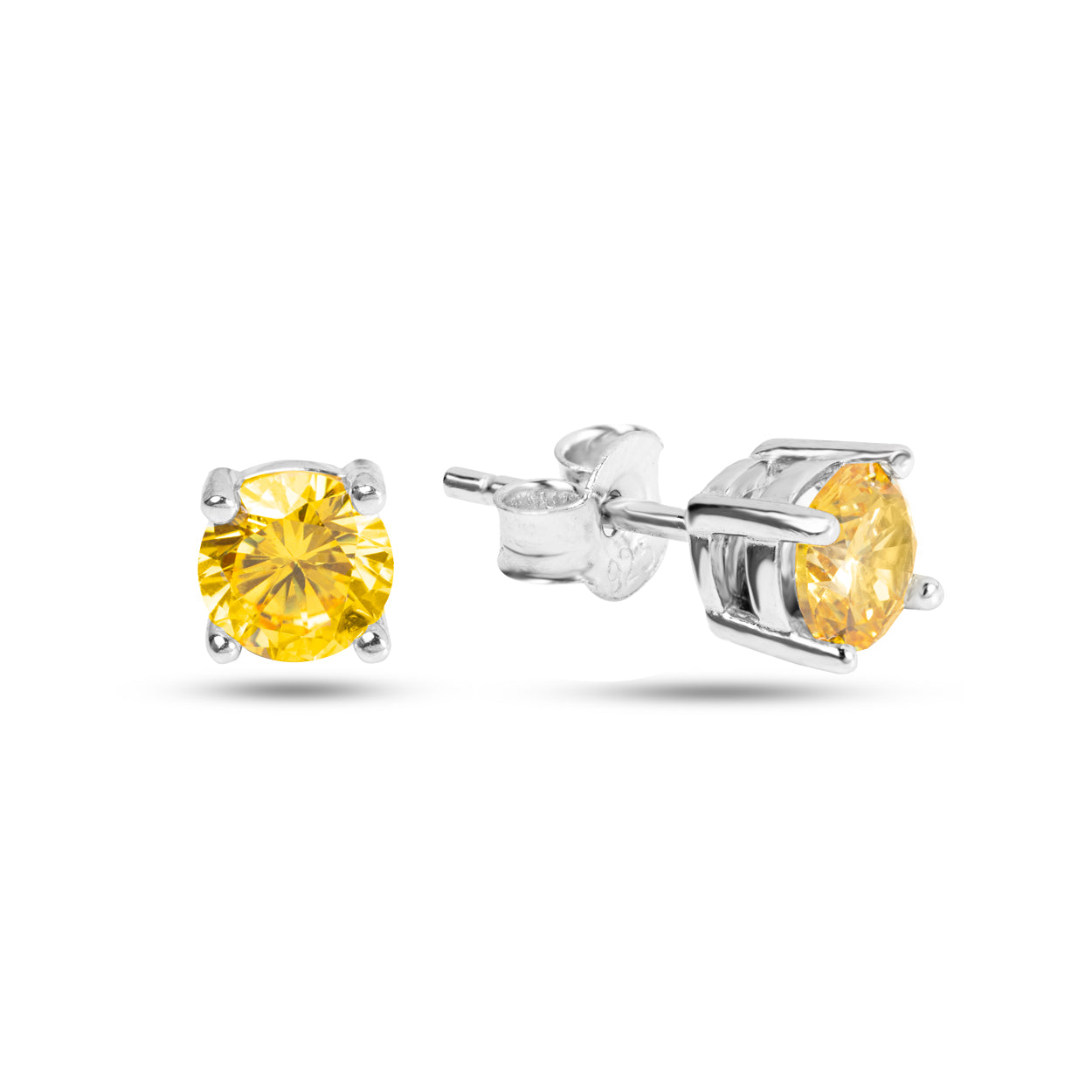 Citrine CZ Shimmer Studs