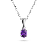 Regal Amethyst CZ Necklace