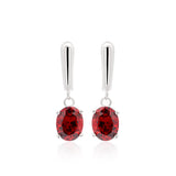 Fiery Garnet CZ Earrings