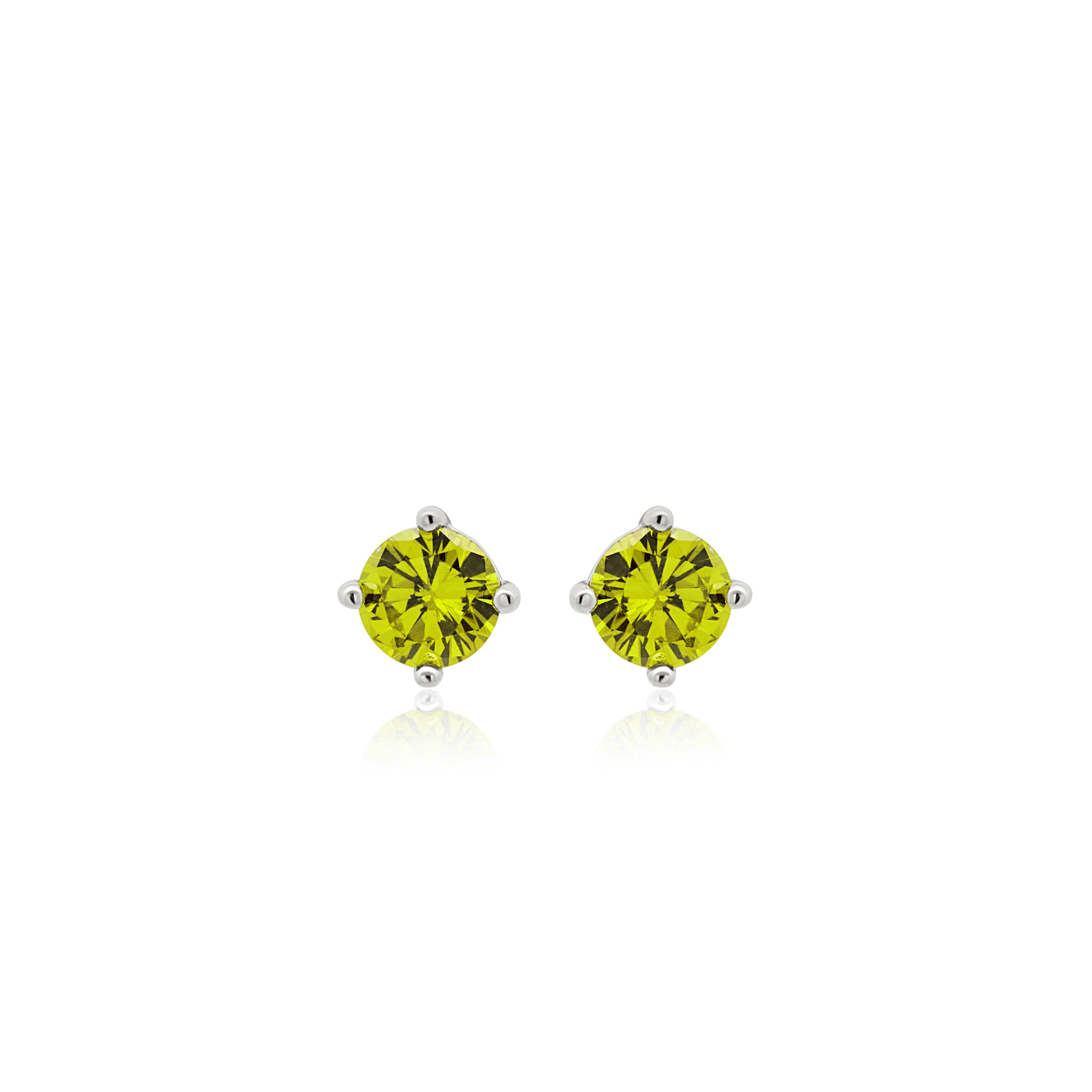 Peridot Pop CZ Studs