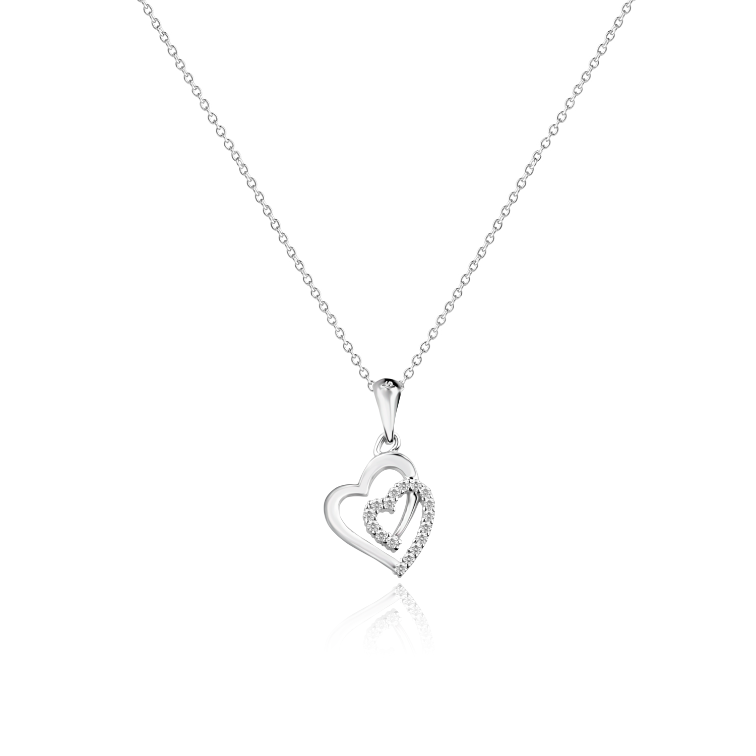 Dual Heart Glam Necklace