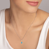 Serene Blue Topaz CZ Necklace