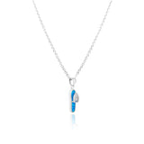 Sandy Blue Sole Necklace