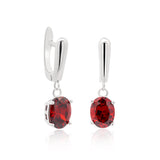 Fiery Garnet CZ Earrings