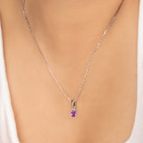 Regal Amethyst CZ Necklace