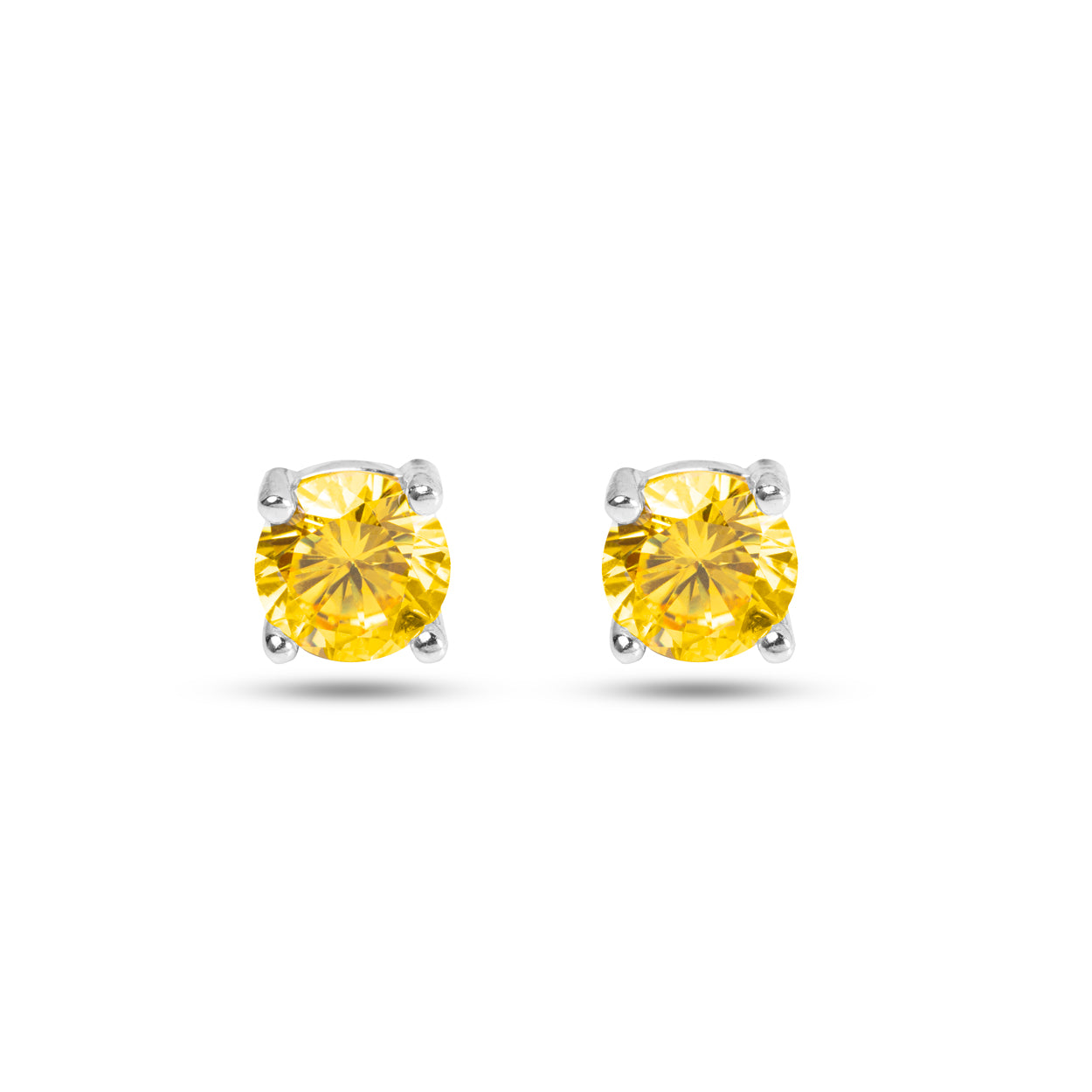 Citrine CZ Shimmer Studs