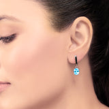 Serene Blue Topaz CZ Earrings