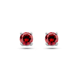 Bold  Garnet CZ Studs