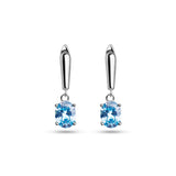 Serene Blue Topaz CZ Earrings