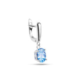 Serene Blue Topaz CZ Earrings