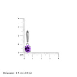 Regal Amethyst CZ Earrings