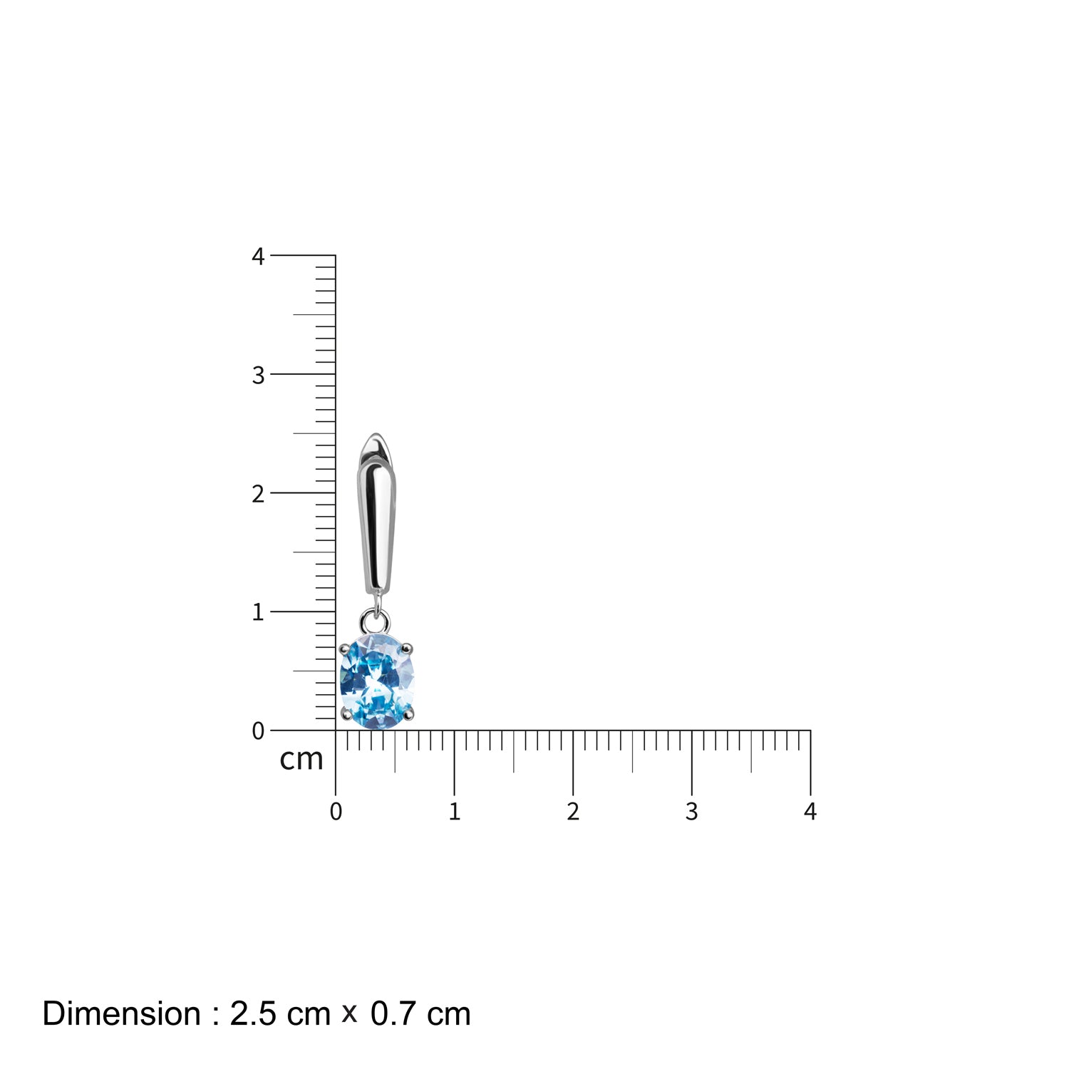 Serene Blue Topaz CZ Earrings